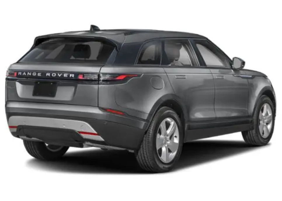 Gray Range Rover SUV on a white background