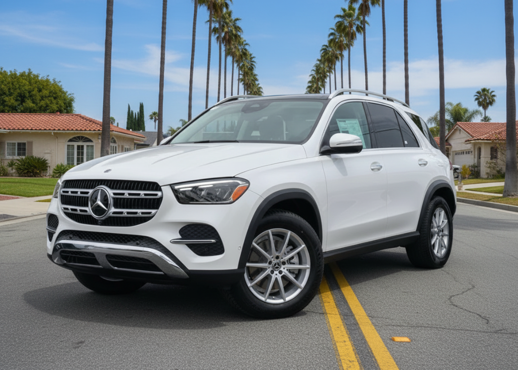 White Mercedes-Benz SUV for export from usa